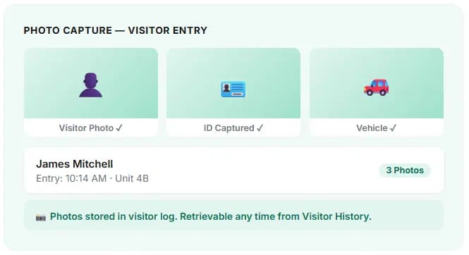 Photo Capture — Visitor Entry