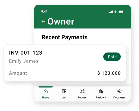 Tenant Recent Payments