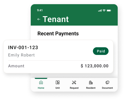 Tenant Recent Payments