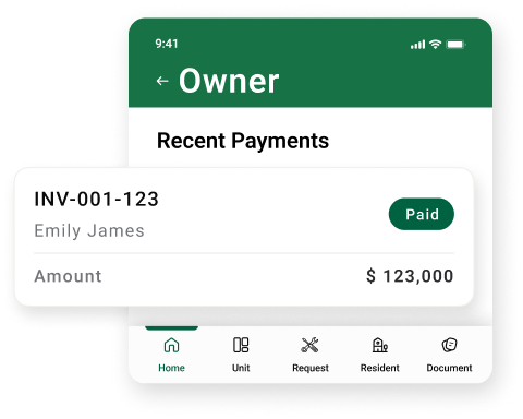 Tenant Recent Payments