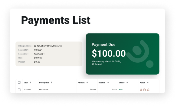 Payments List